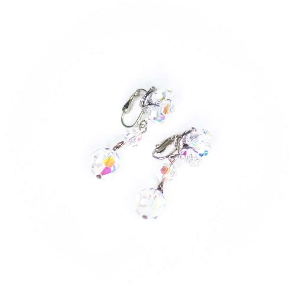 Aurora Borealis Crystal Bead‎ Dangling Earrings